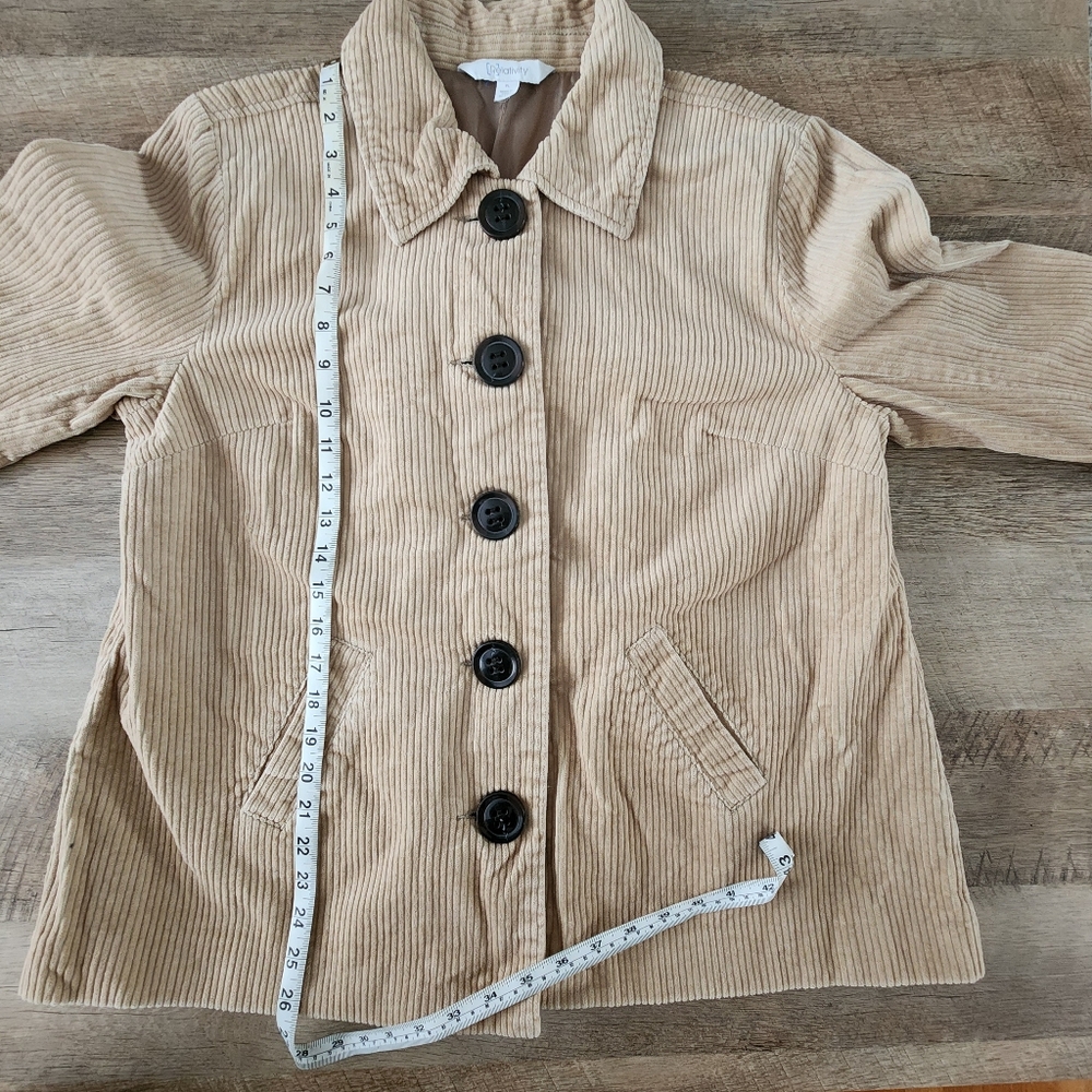 Relativity Women's Tan Corduroy Jacket - Picture 13 of 16